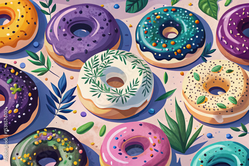 Bagels in Assorted Flavors Sesame, Everything, and Poppy Seed deal for bakery branding, recipe blogs, or artisan bread packaging designs