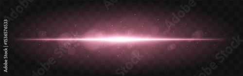 Red light burst. Bright horizontal beam with glowing particles and soft flare effect over dark grid background, suitable for sci-fi or tech visuals.