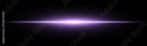 Light burst set icon. Aqua horizontal flash with subtle particles and gradient beam on dark background, perfect for tech or digital interface themes.