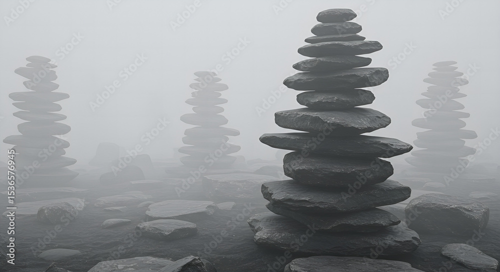 Fototapeta premium stack of stones