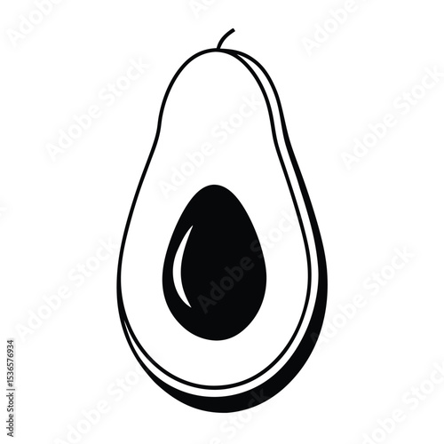 avocado line art design