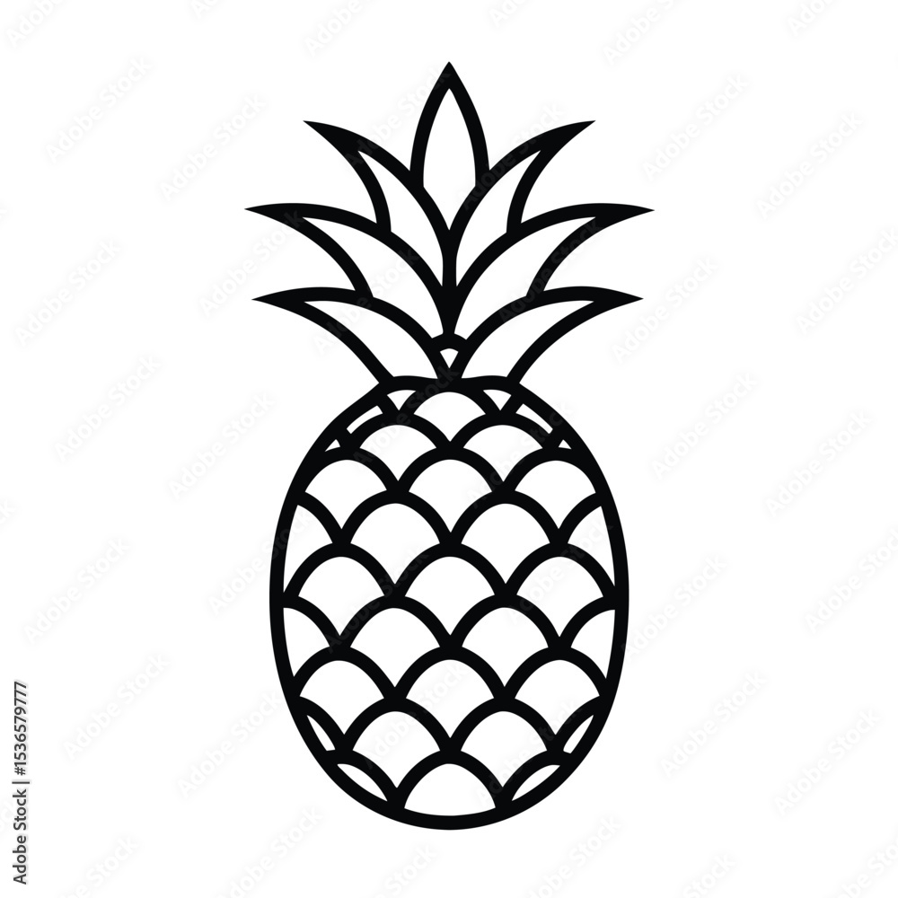 Fototapeta premium pineapple line art design 