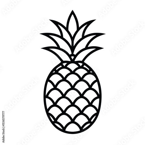 pineapple line art design 