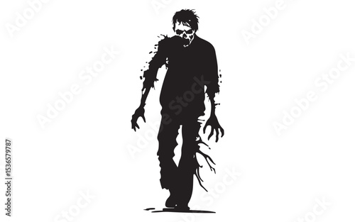 halloween silhouette of a woman