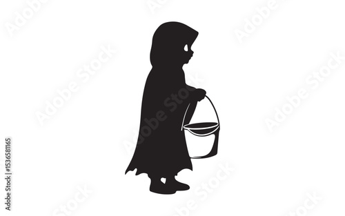 halloween silhouette of pregnant woman