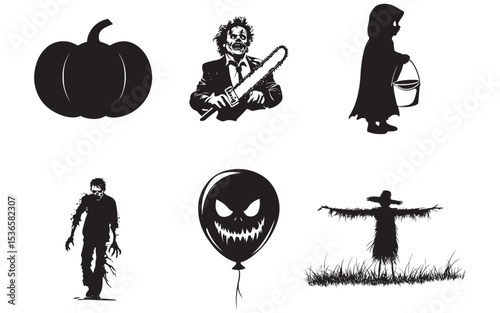 halloween vector set