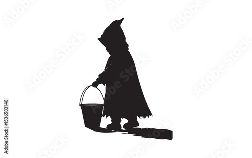 halloween silhouette of a woman