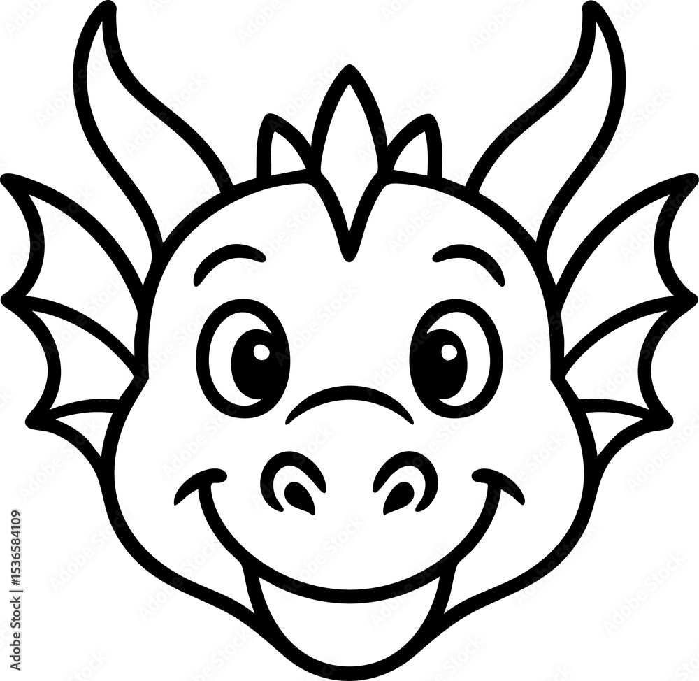 Fototapeta premium Children's Animal Illustration Coloring Book, 12 Zodiac Animals