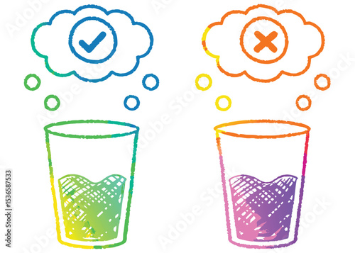 Vector illustration of a fresh fruit juice drink in a glass with a cocktail and ice
