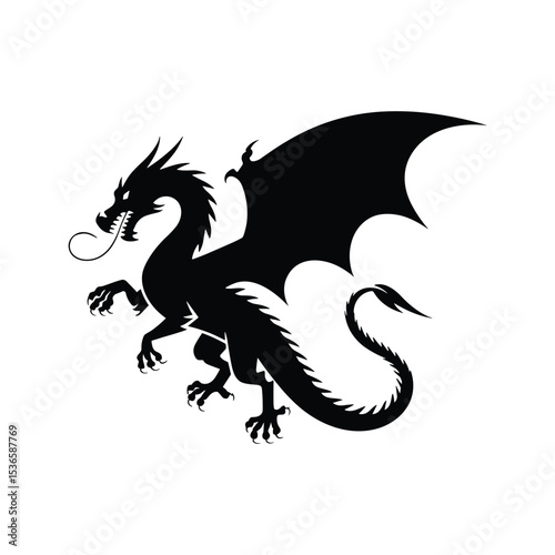 black dragon vector illustration
