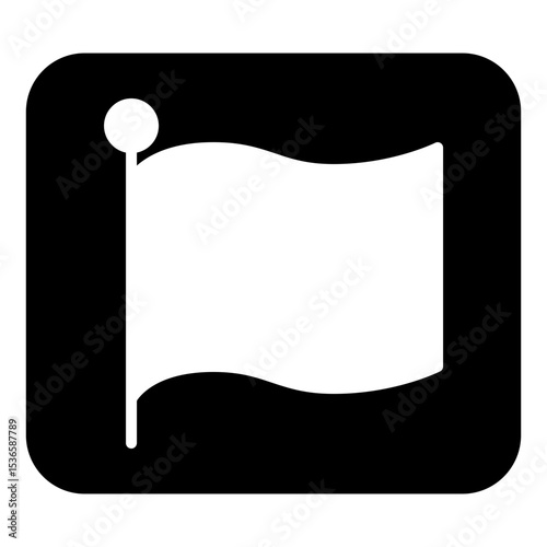 vector flag button glyph icon