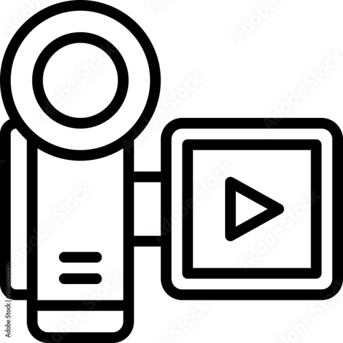 handicam glyph icon vector