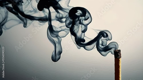 Smoke rising from a stick