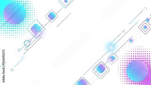 Abstract Background Featuring Geometric Shapes And Soft Blended Gradients In Pastel Colors