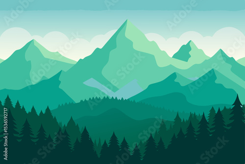 mountain landscape in the mountains