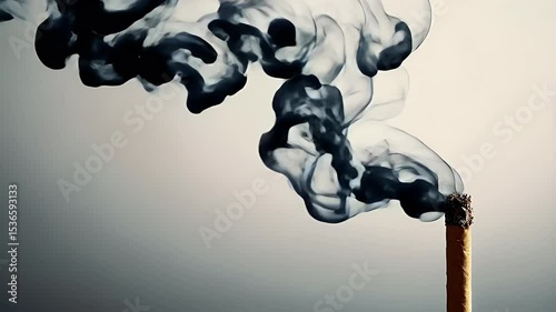 Smoke rising from a matchstick