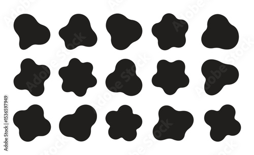 Set of abstract blobs and shapes. Ideal for modern designs and graphic elements