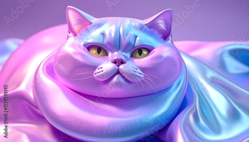 Funny  and cute  fat cat