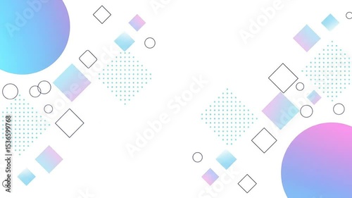 Abstract Geometric Design With Soft Pastel Gradients Creates A Serene And Modern Visual Effect