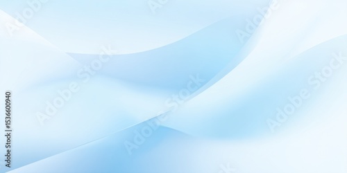 Abstract Light Blue and White Curves, Ideal for Modern Technology Backgrounds and Promoting Innovation in Business Presentations : Generative AI