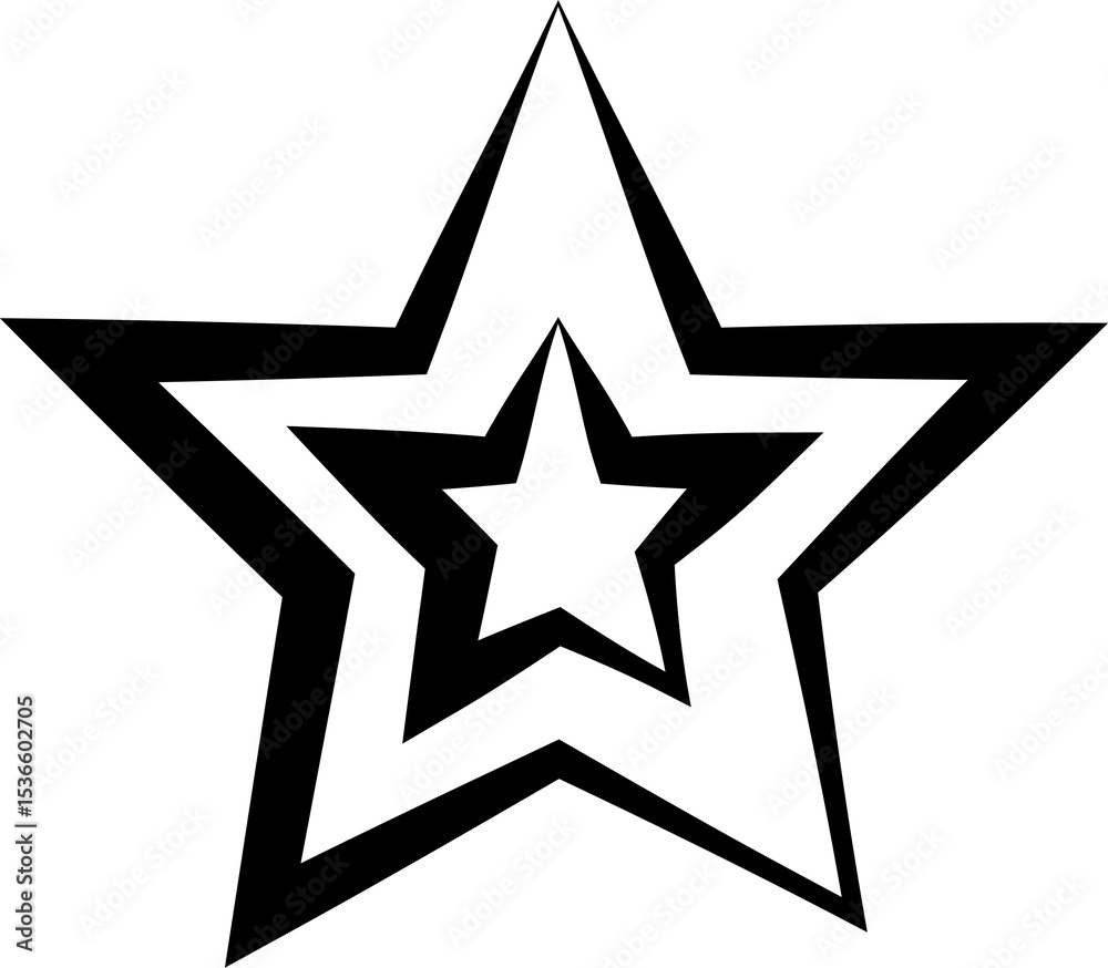 Fototapeta premium Star icon set. Geometric shape