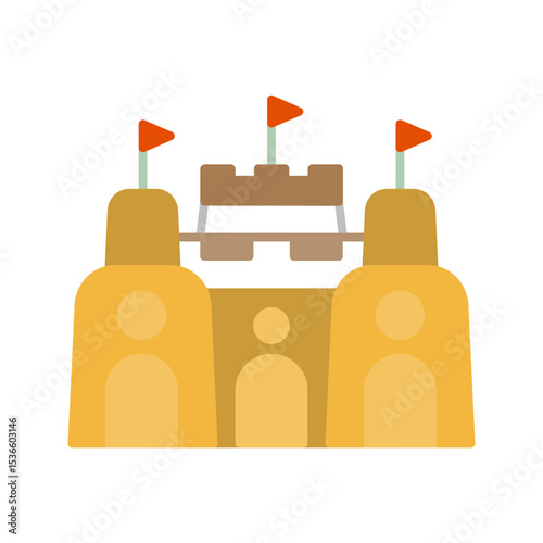 Sand Castle Vector Icon