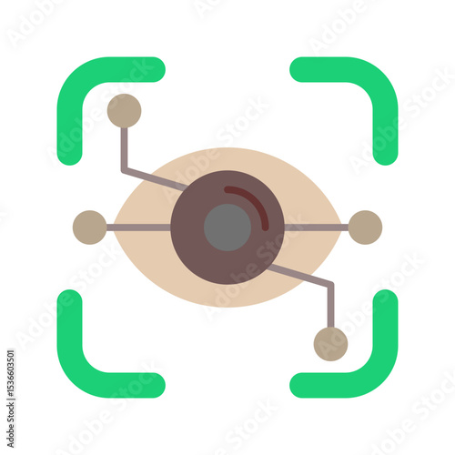 Eye Recognition Vector Icon