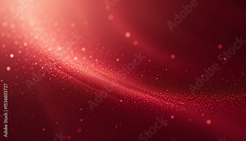 Abstract Red Background with Sparkling Dust and Light Effects