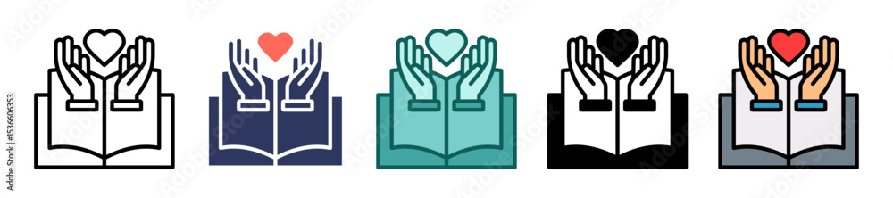 Obraz premium Gratitude Journal multiple icon