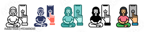 Digital Detox multiple icon