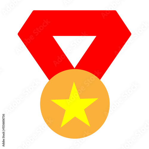 golden star medal icon