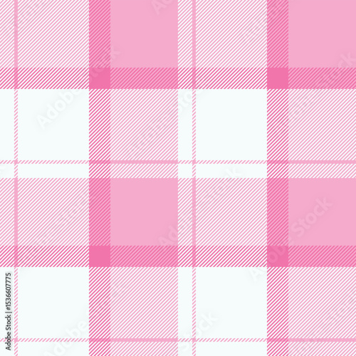 Sweet pink and white plaid pattern. Perfect for textile design, fashion, or scrapbooking projects.  This delicate, repeating texture evokes feelings of softness and femininity.