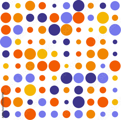 Endless vector seamless pattern consisting of various colorful graphic elements.