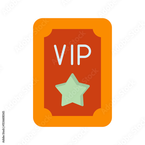 Vip Pass Vector Icon