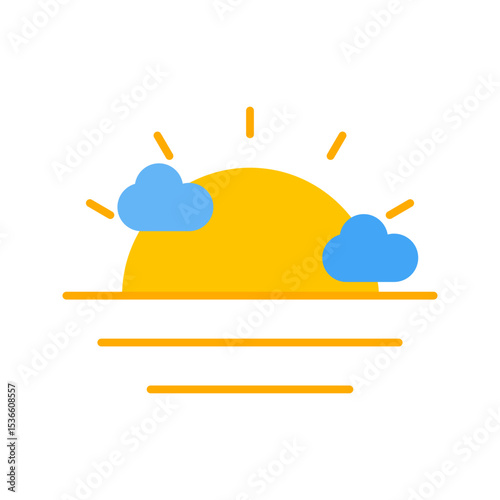 Sunset Vector Icon