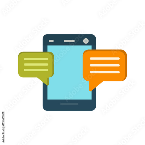 Mobile Chat Vector Icon