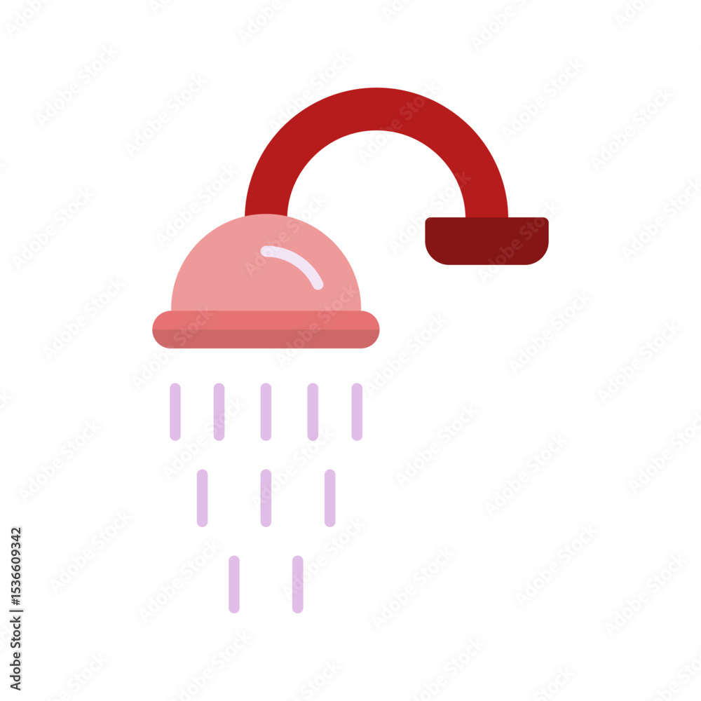 Fototapeta premium Shower Vector Icon