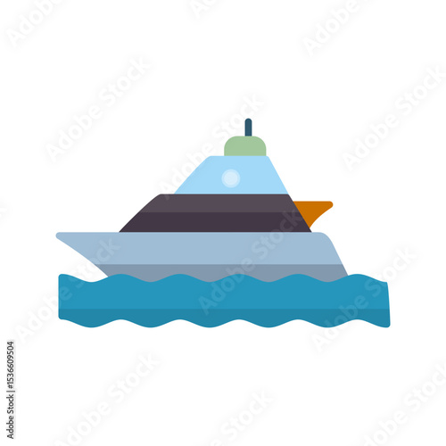 Yacht Vector Icon