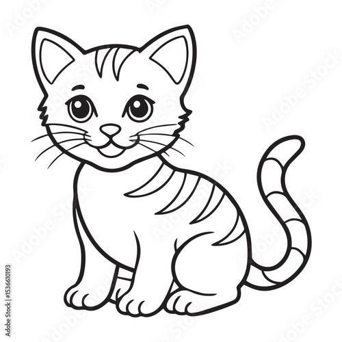 Cat illustration vector  logo sticker silhouette 
