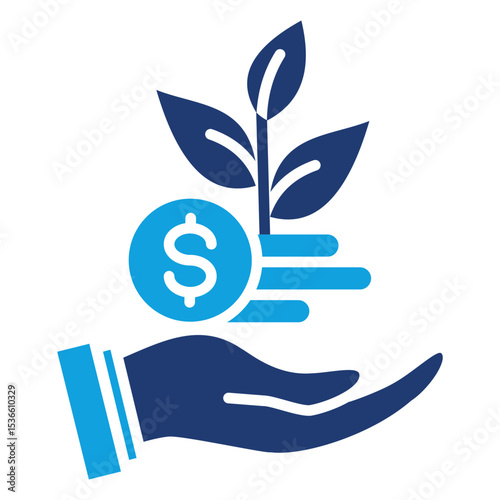 Investment Flat Blue Icon