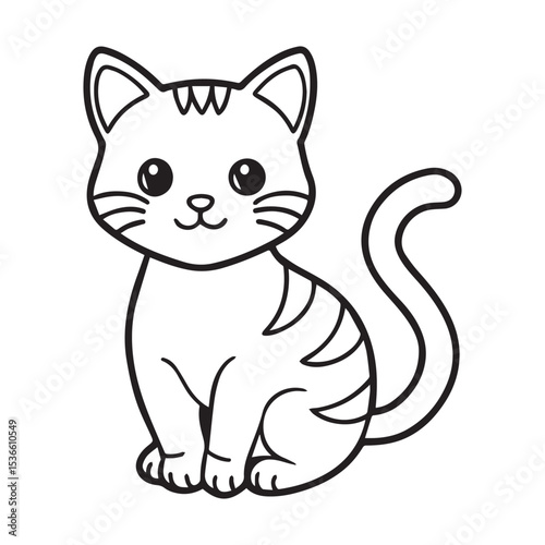Cat illustration vector  logo sticker silhouette 