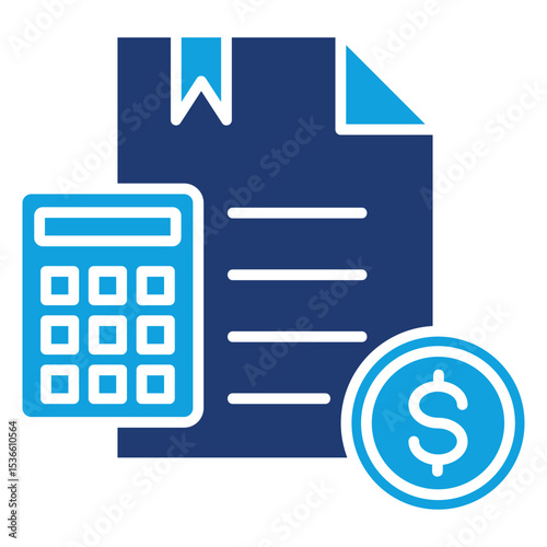 Accounting Flat Blue Icon