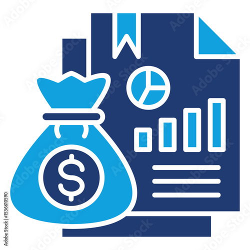 Report Flat Blue Icon