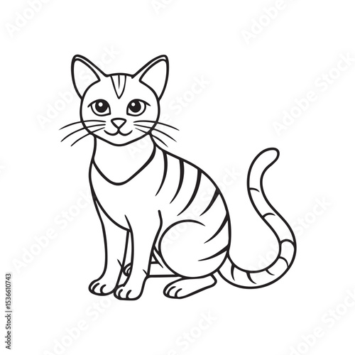 Cat illustration vector  logo sticker silhouette 