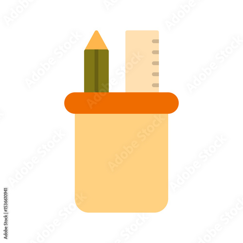 Pencil Stand Vector Icon