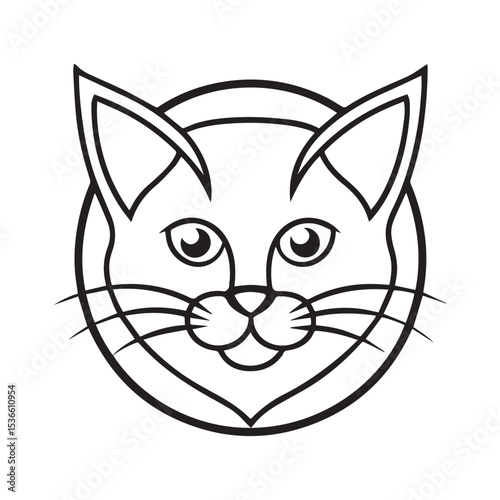 Cat illustration vector  logo sticker silhouette 
