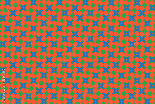 Vibrant Geometric Pattern with Bold Colors