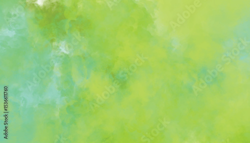 Bright Green and Aqua Watercolor Background