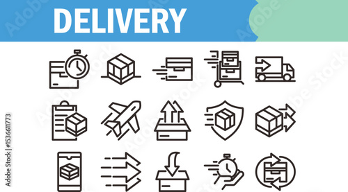 Fast and Reliable Delivery Service Icons and Graphics for Your Business