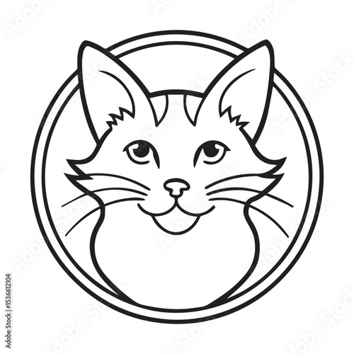 Cat illustration vector  logo sticker silhouette 